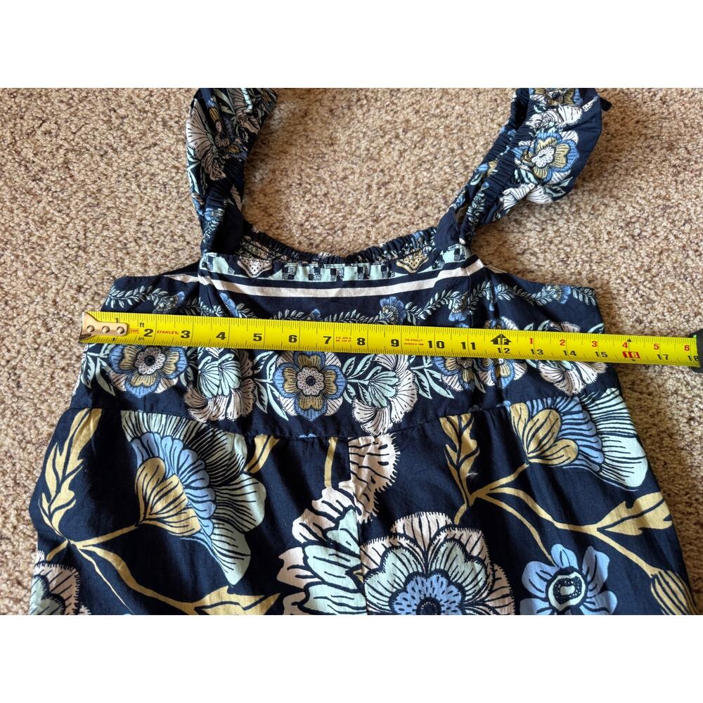 Free people Jumpsuit Floral Boho Hippie Cottage Garden Fairy Bohemian Medium - Picture 5 of 6